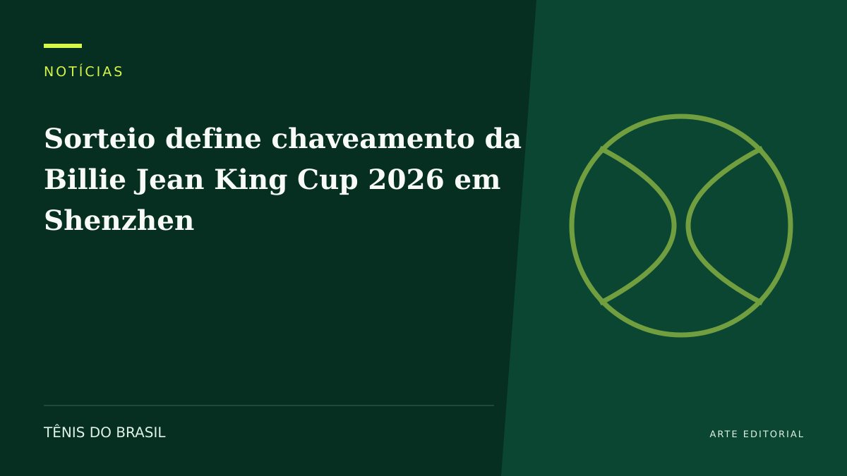 ARTE EDITORIAL — Sorteio define chaveamento da Billie Jean King Cup 2026 em Shenzhen