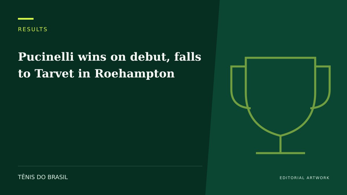 EDITORIAL ARTWORK — Pucinelli wins on debut, falls to Tarvet in Roehampton