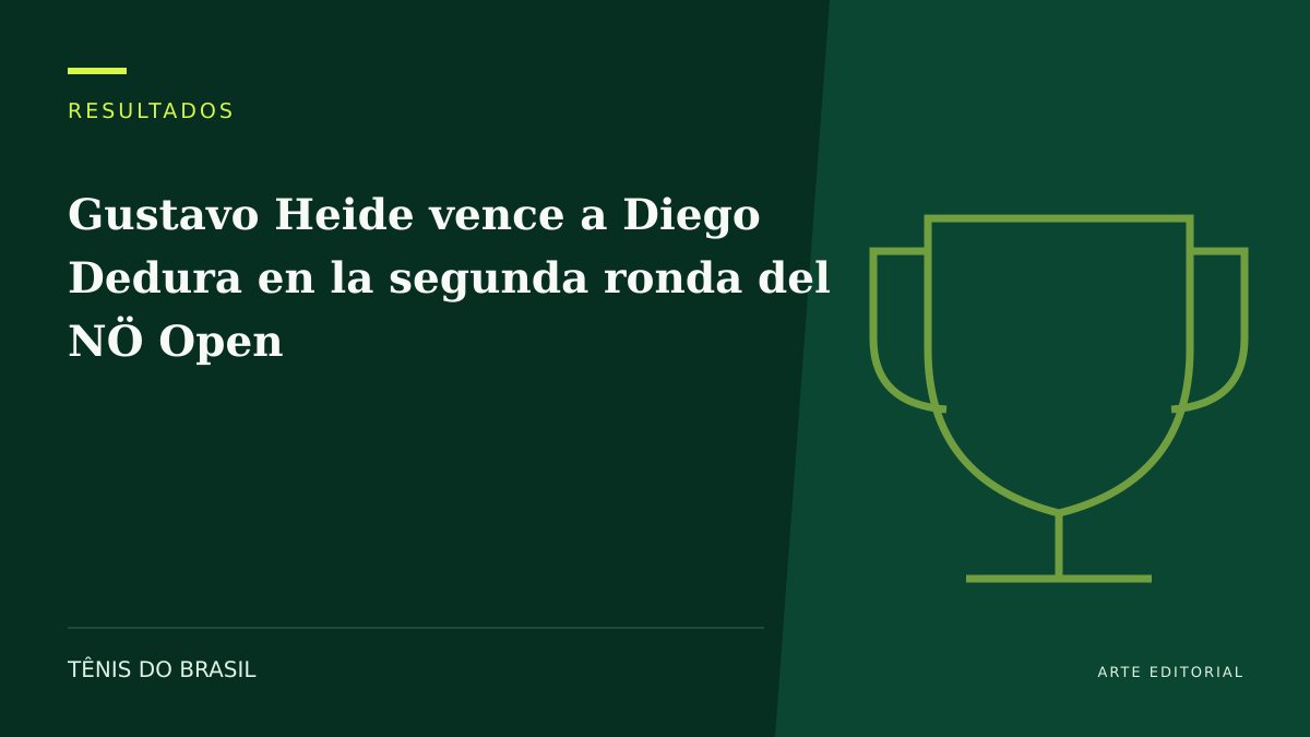 ARTE EDITORIAL — Gustavo Heide vence a Diego Dedura en la segunda ronda del NÖ Open