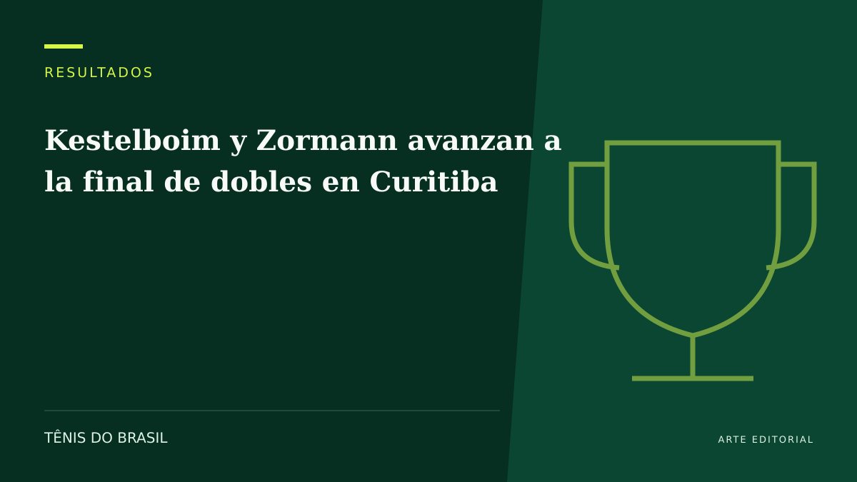 ARTE EDITORIAL — Kestelboim y Zormann avanzan a la final de dobles en Curitiba