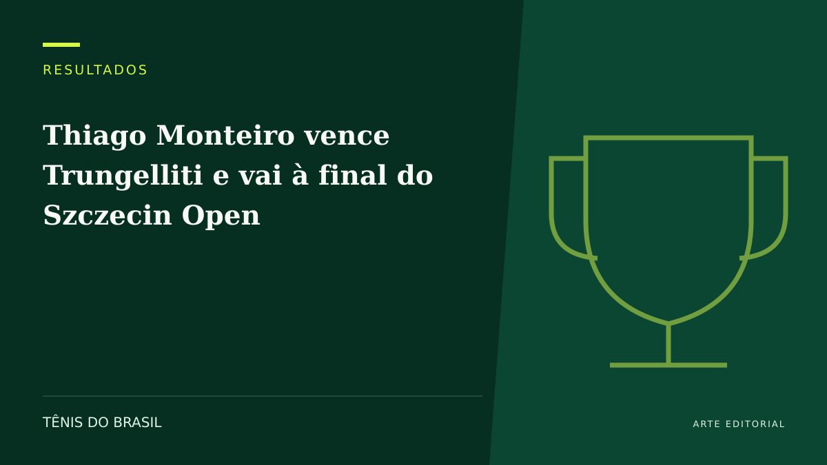 ARTE EDITORIAL — Thiago Monteiro vence Trungelliti e vai à final do Szczecin Open
