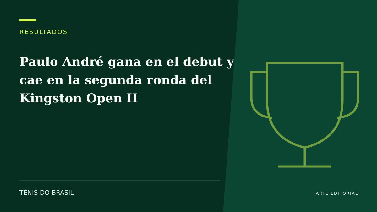ARTE EDITORIAL — Paulo André gana en el debut y cae en la segunda ronda del Kingston Open II