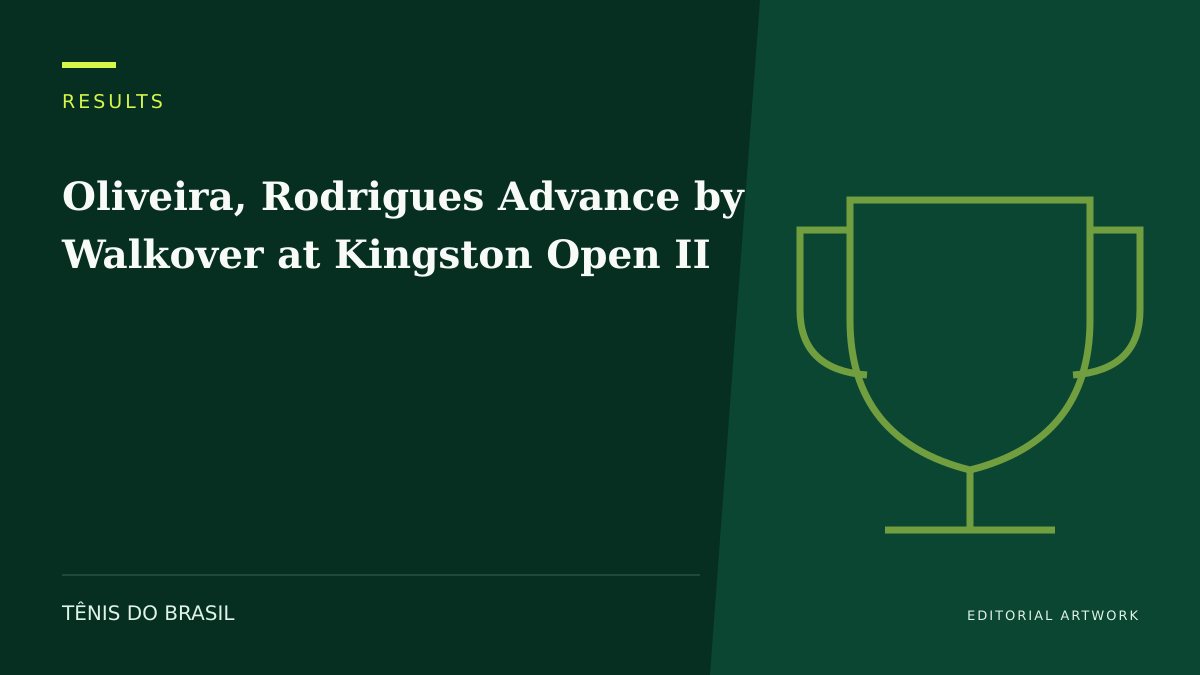 EDITORIAL ARTWORK — Oliveira, Rodrigues Advance by Walkover at Kingston Open II