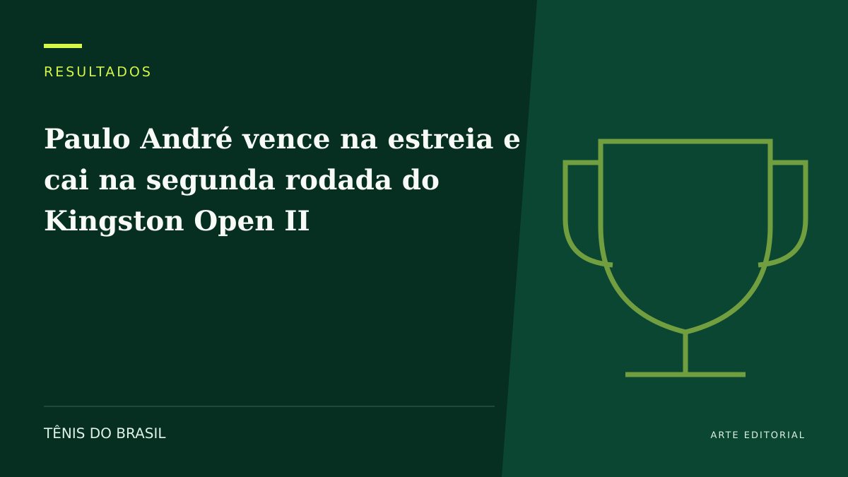 ARTE EDITORIAL — Paulo André vence na estreia e cai na segunda rodada do Kingston Open II