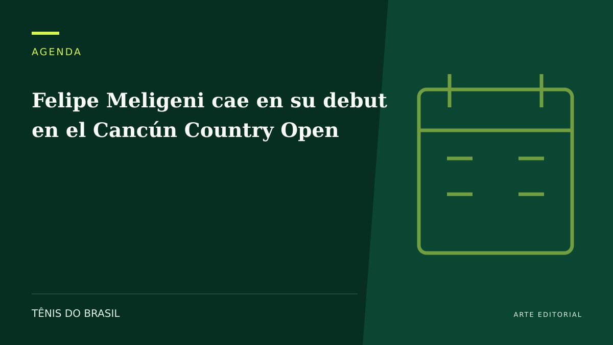 ARTE EDITORIAL — Felipe Meligeni cae en su debut en el Cancún Country Open