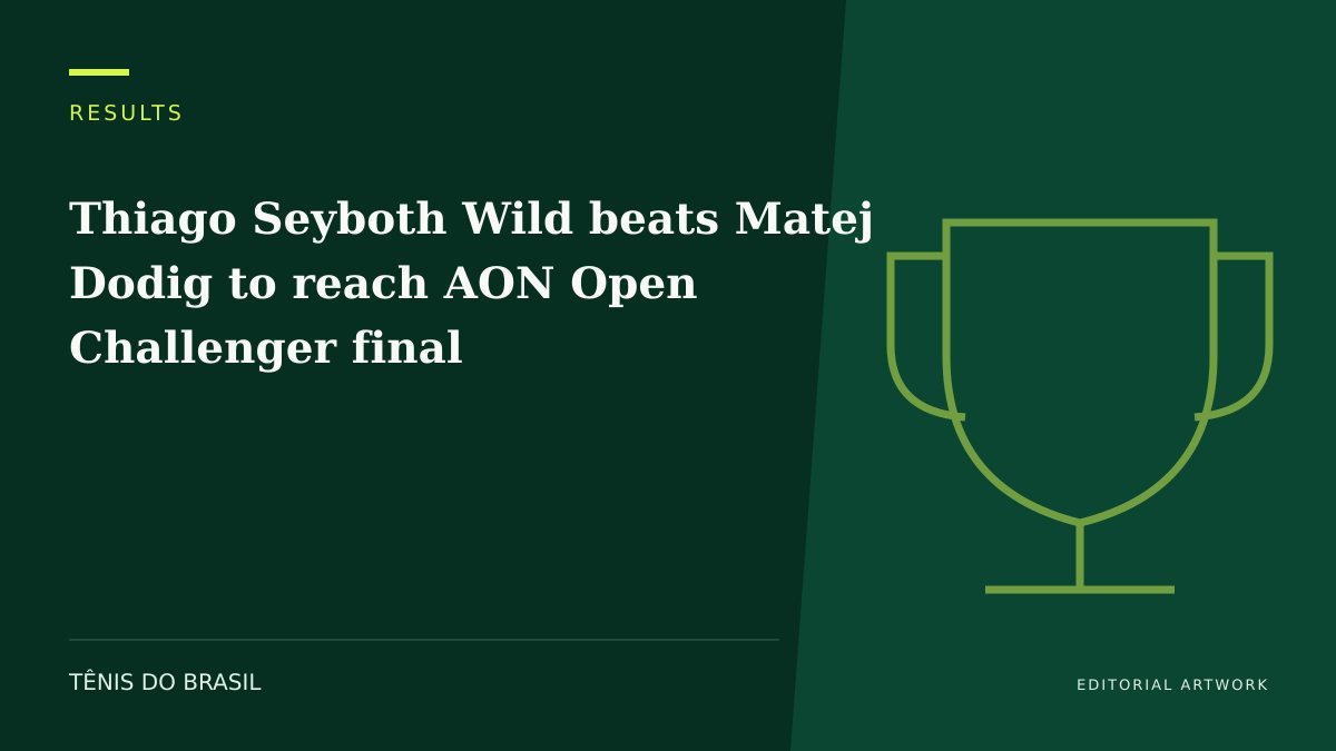 EDITORIAL ARTWORK — Thiago Seyboth Wild beats Matej Dodig to reach AON Open Challenger final