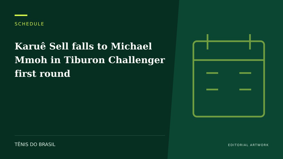 EDITORIAL ARTWORK — Karuê Sell falls to Michael Mmoh in Tiburon Challenger first round