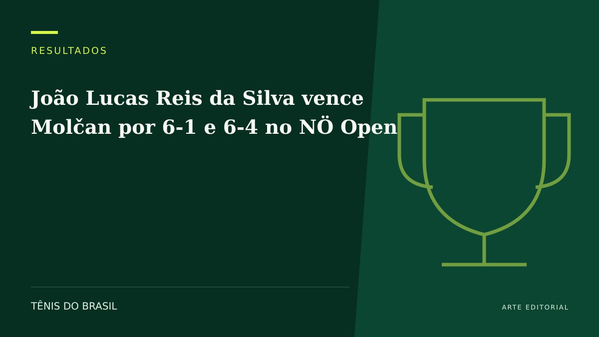ARTE EDITORIAL — João Lucas Reis da Silva vence Molčan por 6-1 e 6-4 no NÖ Open
