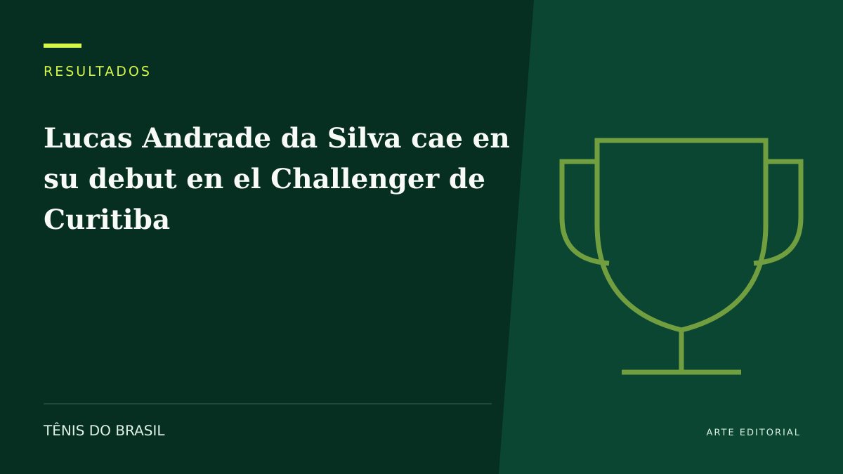 ARTE EDITORIAL — Lucas Andrade da Silva cae en su debut en el Challenger de Curitiba