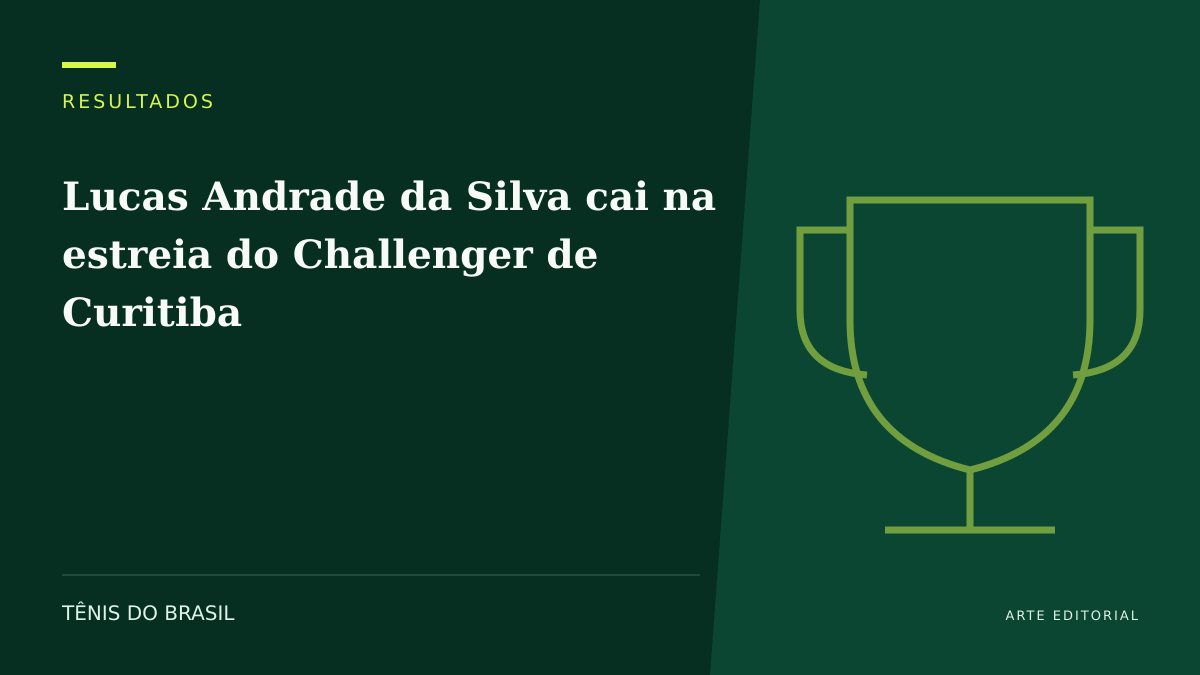 ARTE EDITORIAL — Lucas Andrade da Silva cai na estreia do Challenger de Curitiba